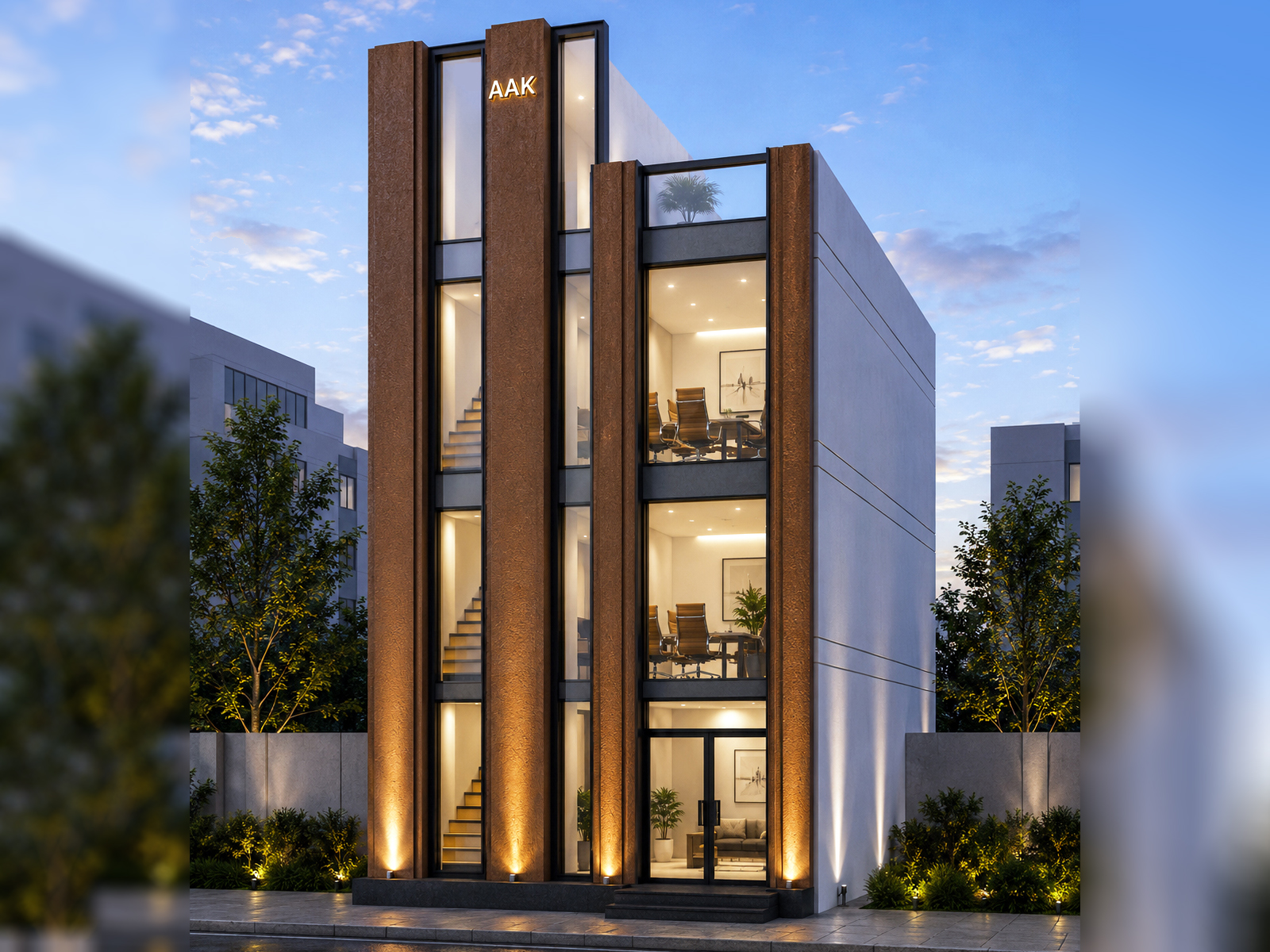 AAK Office contemporary front elevation
