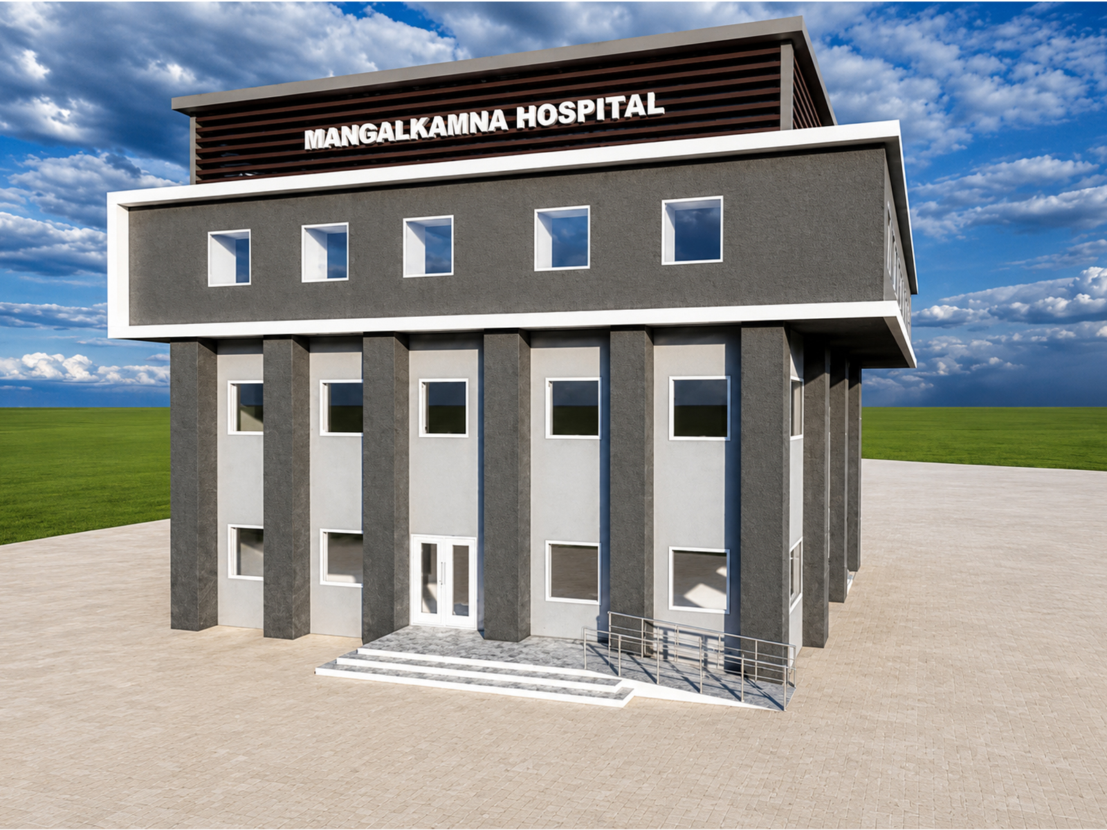 Mangal Kamna Hospital contemporary facade redesign