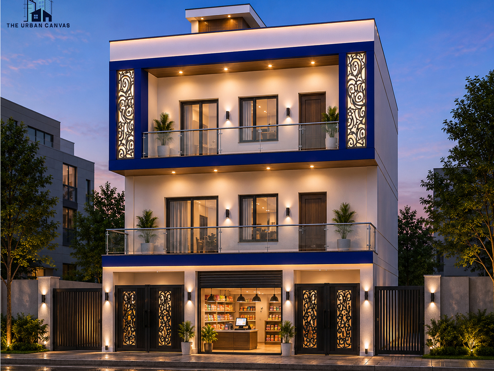 RK Gupta Residence contemporary elevation