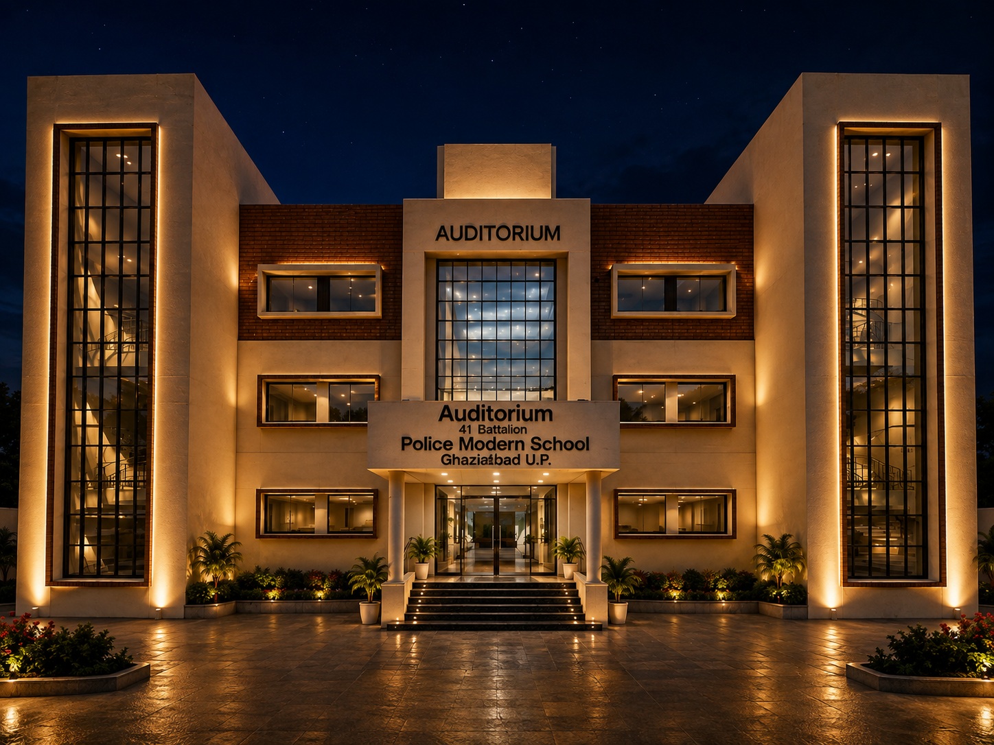 Uppan Auditorium night view